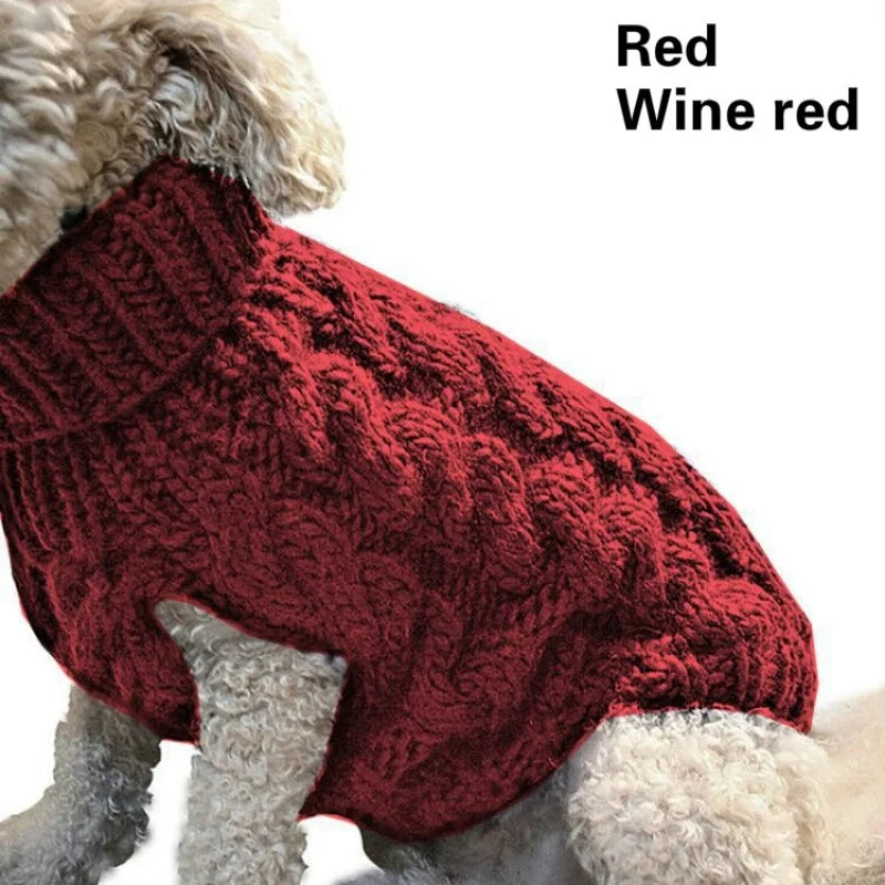 Winter Knit Dog Sweater Vest — Warm Cozy Coat for Small Dogs