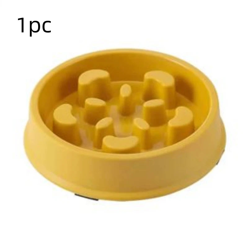 Anti-Choke Slow Feeder Bowl for Dogs & Cats — Anti-Tip Base
