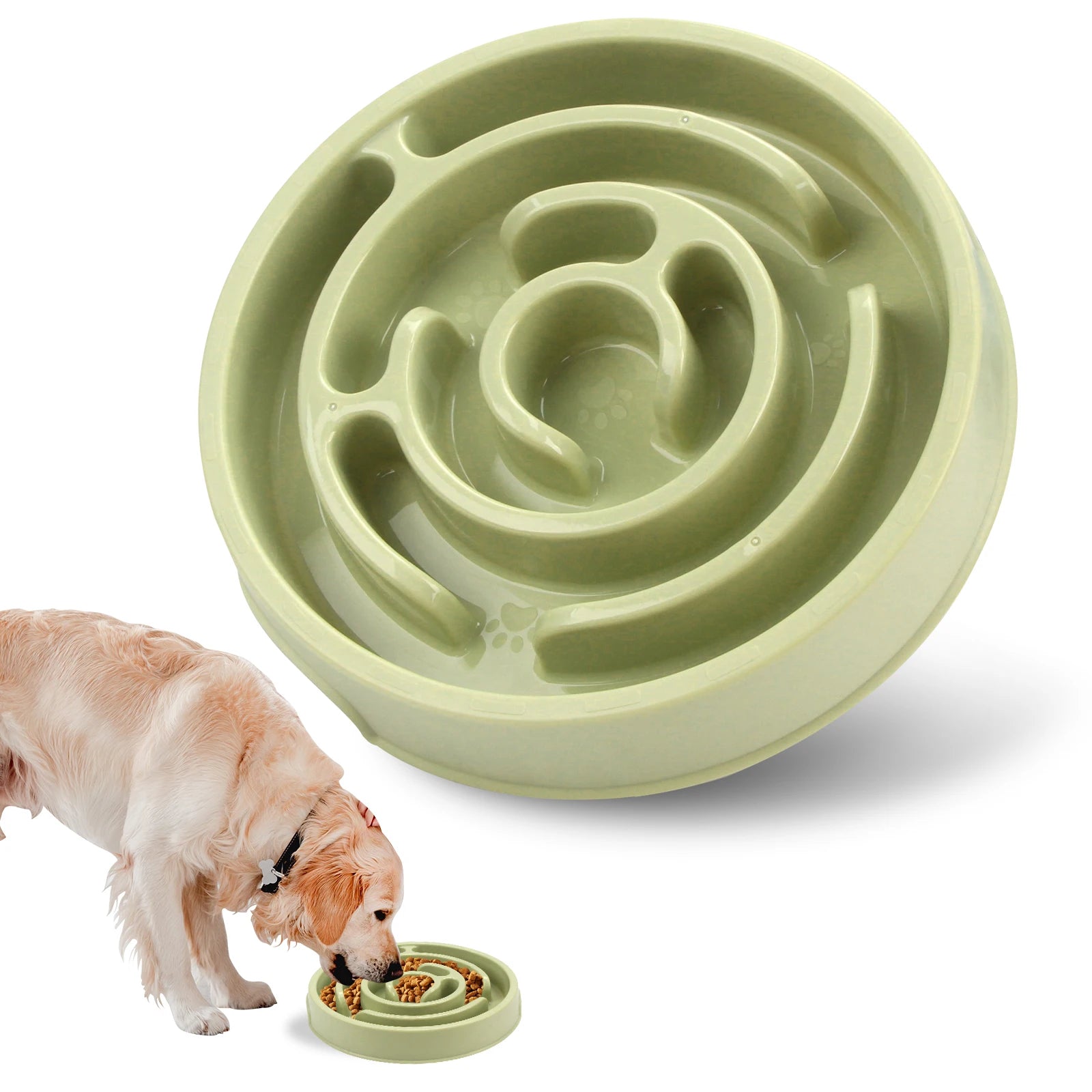 Maze-Style Slow Feeder Bowl — Anti-Gulping Pet Dish for Dogs & Cats