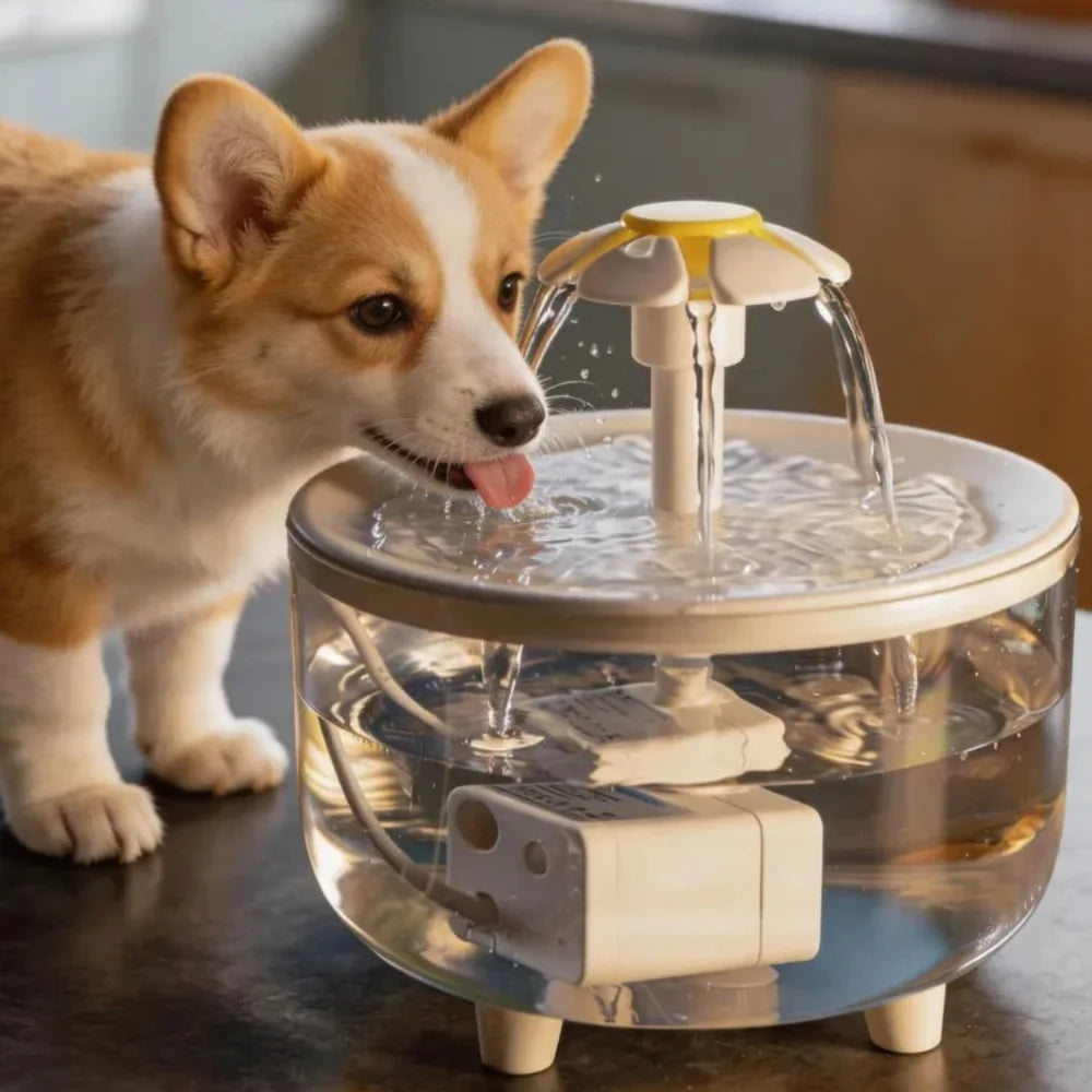 Automatic Pet Water Fountain — Large Capacity Filtered Dispenser for Cats & Small Dogs