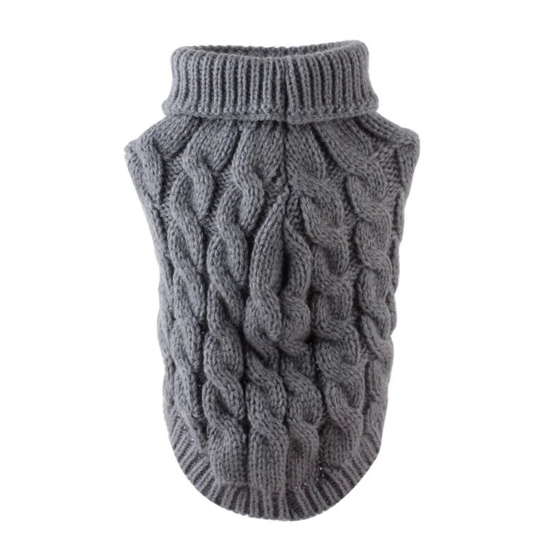 Winter Knit Dog Sweater Vest — Warm Cozy Coat for Small Dogs