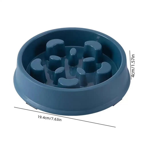 Anti-Choke Slow Feeder Bowl for Dogs & Cats — Anti-Tip Base