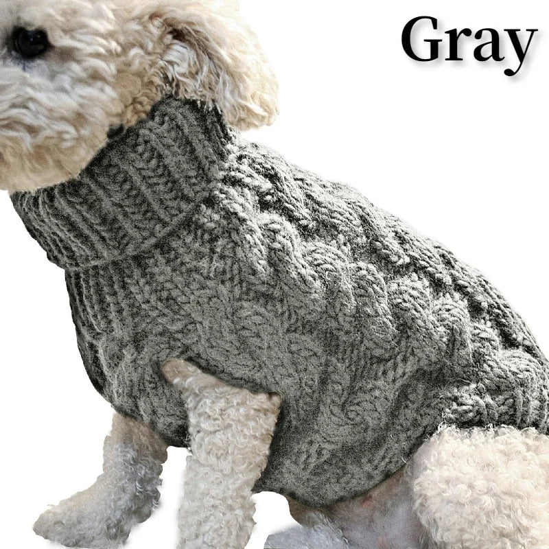 Winter Knit Dog Sweater Vest — Warm Cozy Coat for Small Dogs