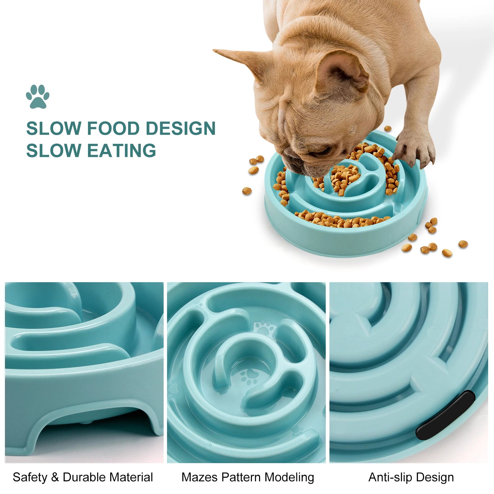 Maze-Style Slow Feeder Bowl — Anti-Gulping Pet Dish for Dogs & Cats