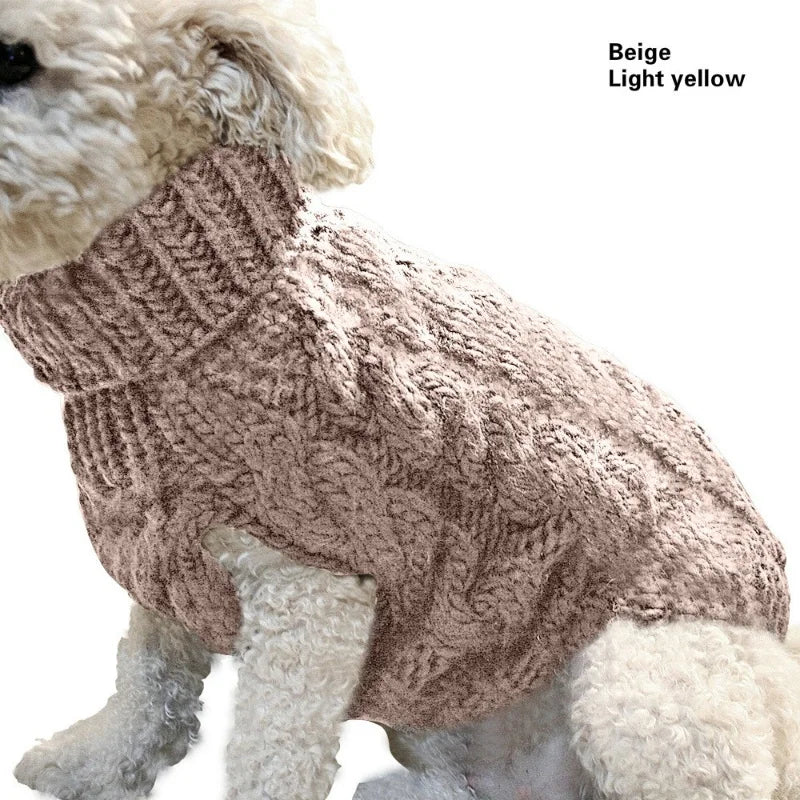 Winter Knit Dog Sweater Vest — Warm Cozy Coat for Small Dogs
