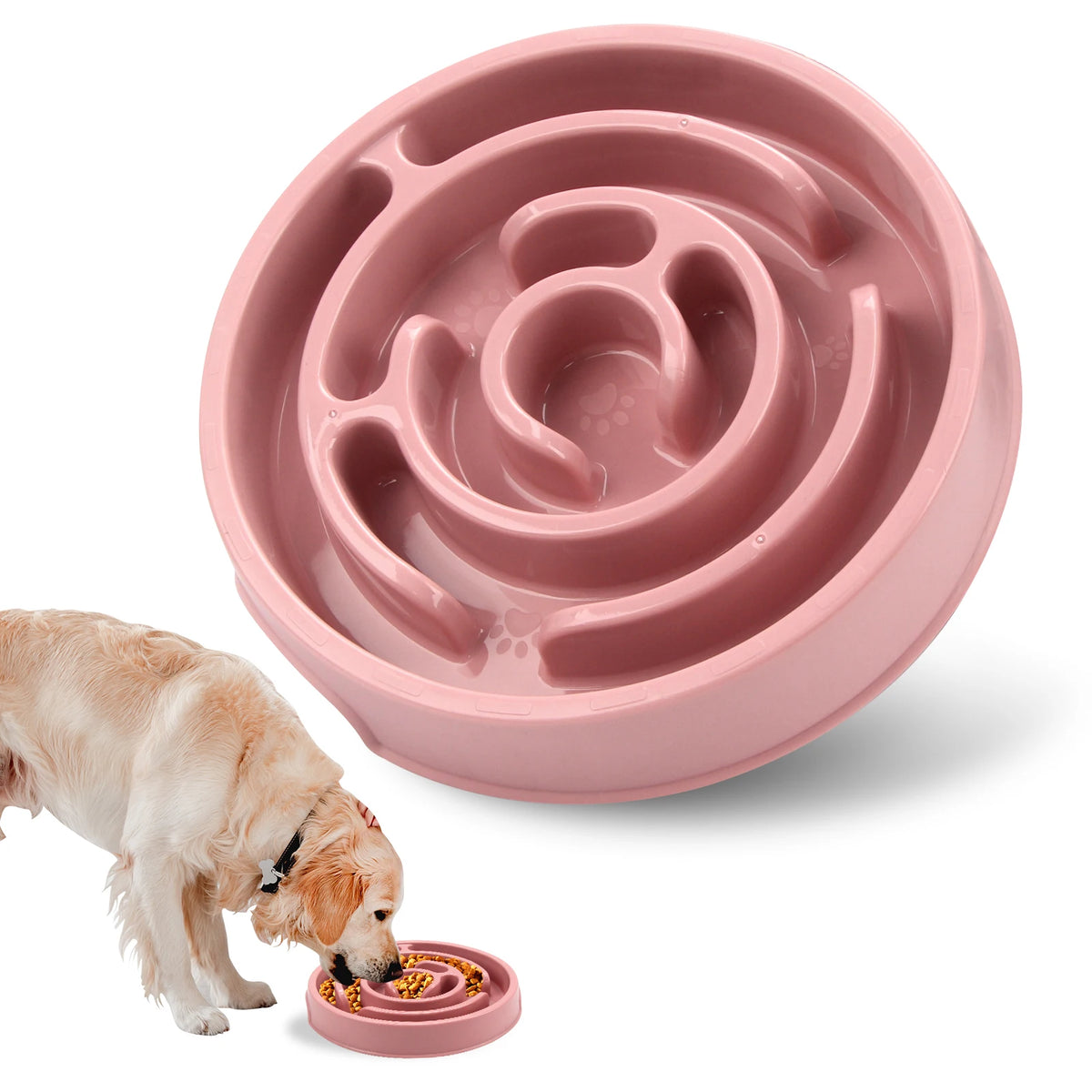 Maze-Style Slow Feeder Bowl — Anti-Gulping Pet Dish for Dogs & Cats