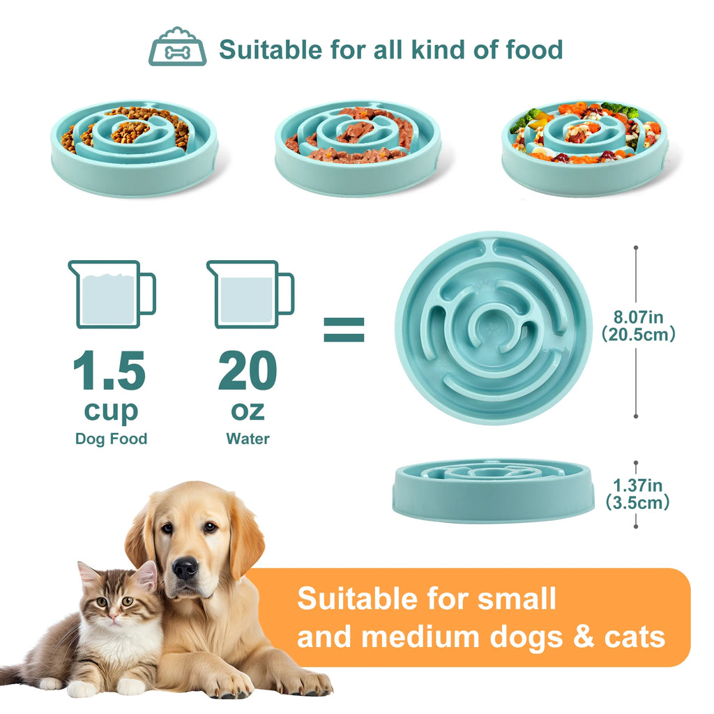 Maze-Style Slow Feeder Bowl — Anti-Gulping Pet Dish for Dogs & Cats