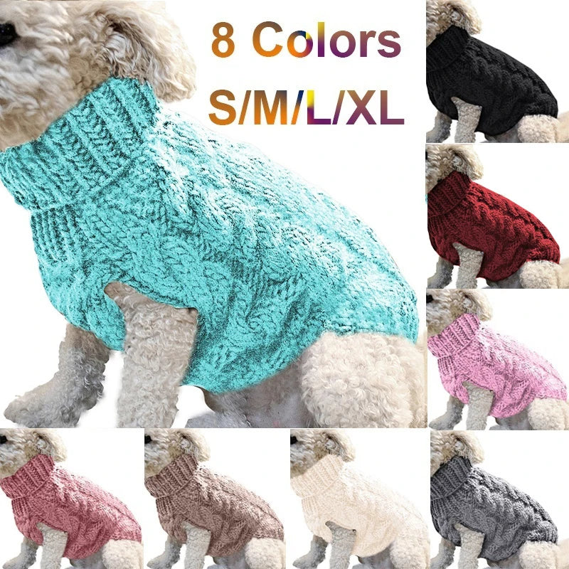 Winter Knit Dog Sweater Vest — Warm Cozy Coat for Small Dogs