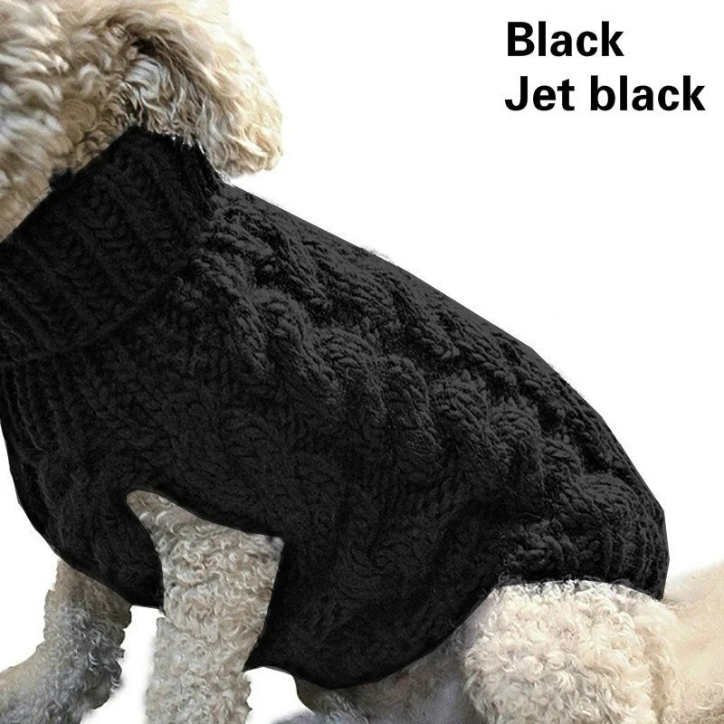 Winter Knit Dog Sweater Vest — Warm Cozy Coat for Small Dogs
