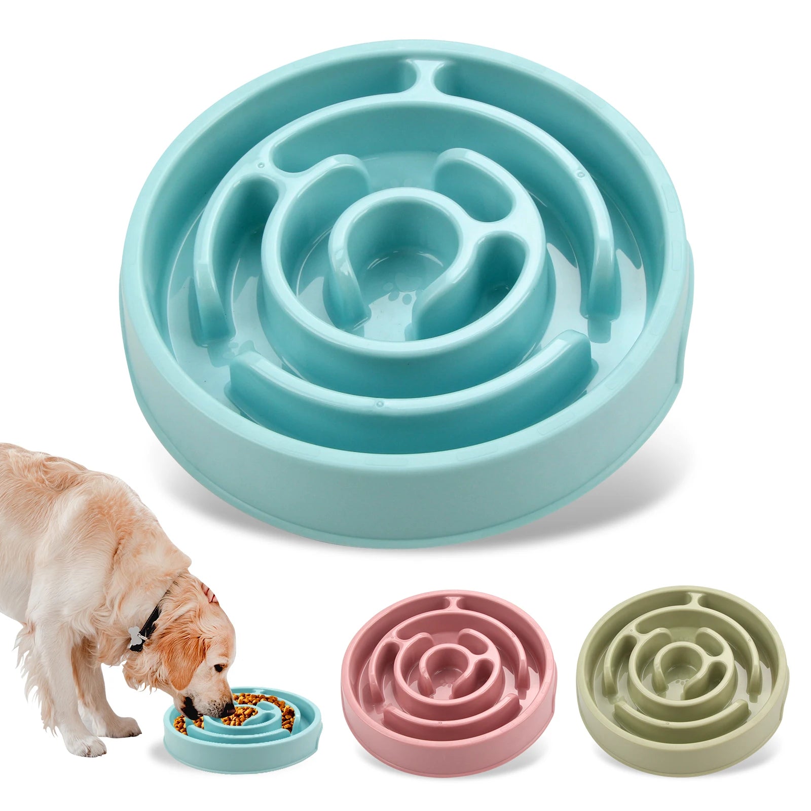 Maze-Style Slow Feeder Bowl — Anti-Gulping Pet Dish for Dogs & Cats