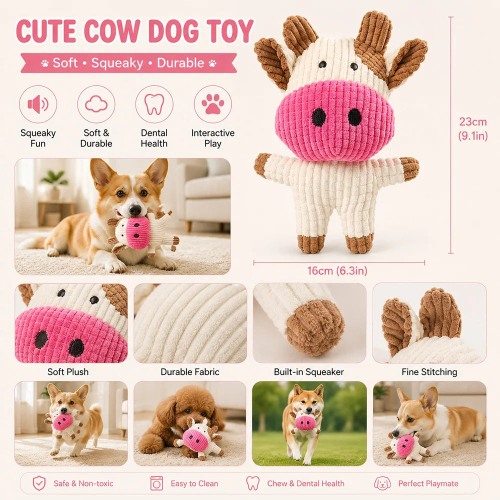 Anxiety-Relief Plush Toy with Squeaker — Soft Companion for Dogs & Cats