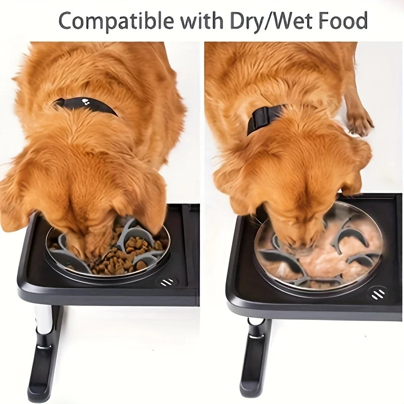 Silicone Slow Feeder Insert with Suction Cups — Anti-Choke Bowl Insert for Dogs & Cats
