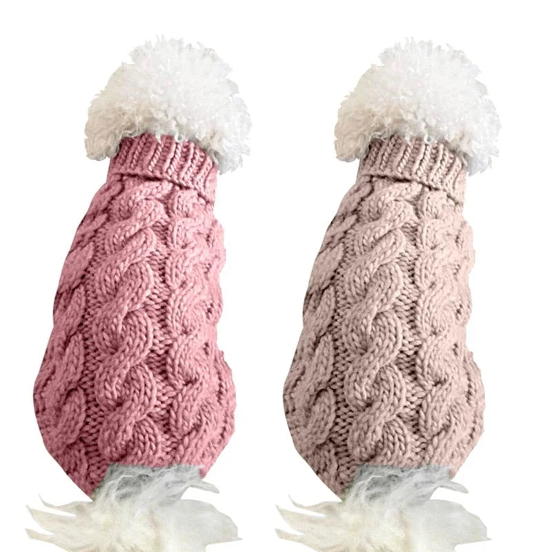 Winter Knit Dog Sweater Vest — Warm Cozy Coat for Small Dogs
