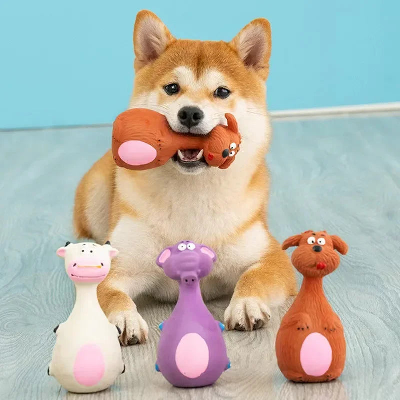 Vocal Latex Chew Toy — Interactive Sound Toy for Dogs & Cats