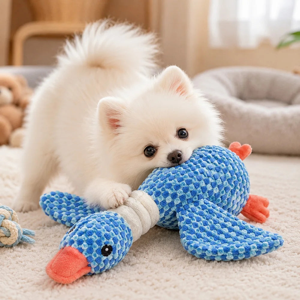 Anxiety-Relief Plush Toy with Squeaker — Soft Companion for Dogs & Cats