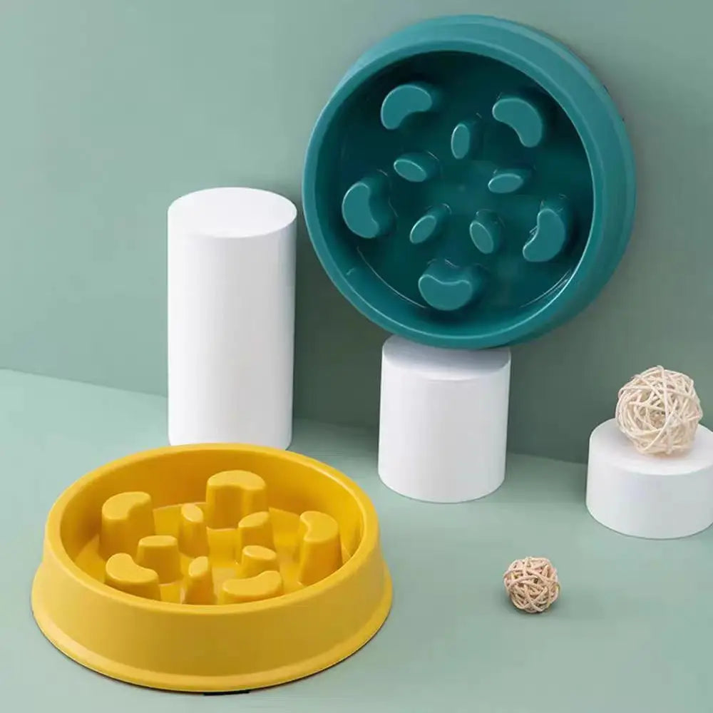 Anti-Choke Slow Feeder Bowl for Dogs & Cats — Anti-Tip Base