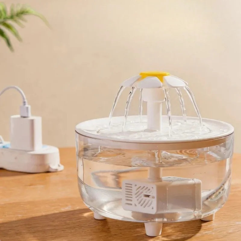 Automatic Pet Water Fountain — Large Capacity Filtered Dispenser for Cats & Small Dogs