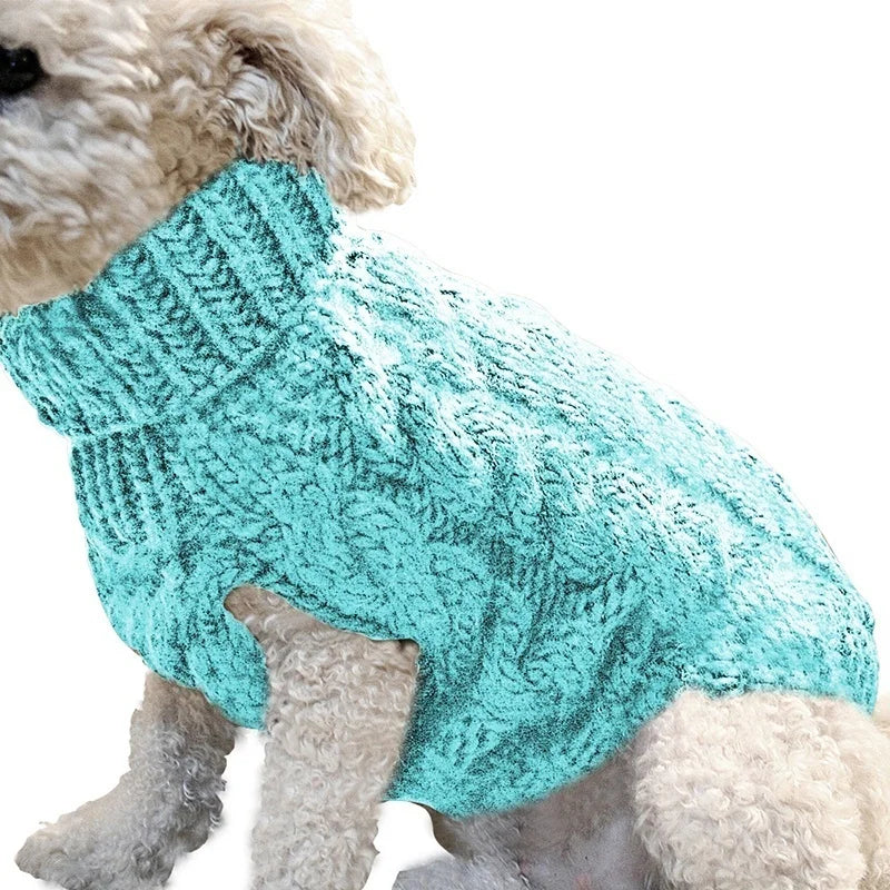Winter Knit Dog Sweater Vest — Warm Cozy Coat for Small Dogs