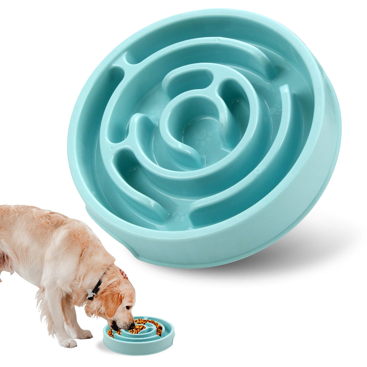 Maze-Style Slow Feeder Bowl — Anti-Gulping Pet Dish for Dogs & Cats