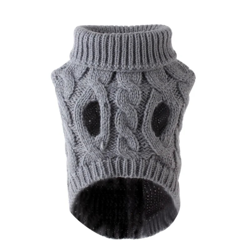Winter Knit Dog Sweater Vest — Warm Cozy Coat for Small Dogs