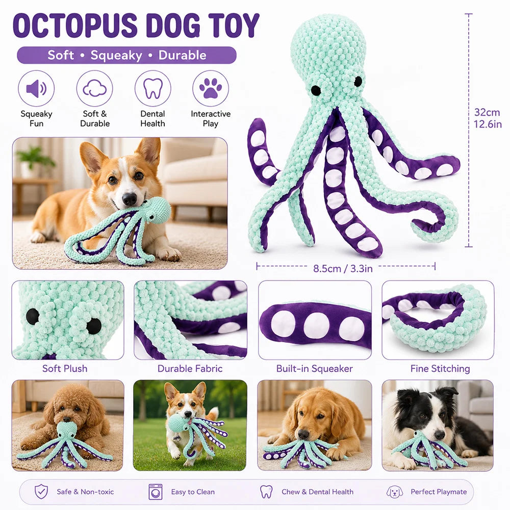 Anxiety-Relief Plush Toy with Squeaker — Soft Companion for Dogs & Cats