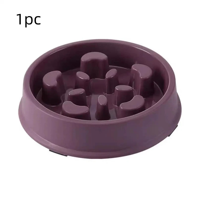 Anti-Choke Slow Feeder Bowl for Dogs & Cats — Anti-Tip Base