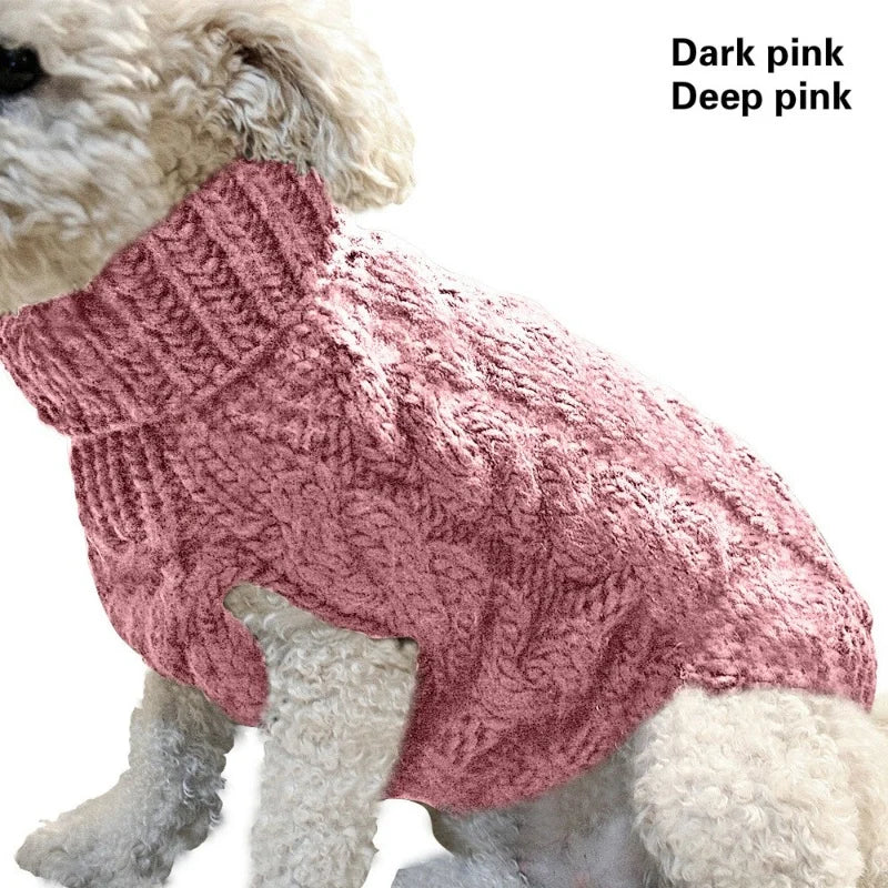 Winter Knit Dog Sweater Vest — Warm Cozy Coat for Small Dogs